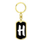 Initial H v3b - Luxury Dog Tag Keychain