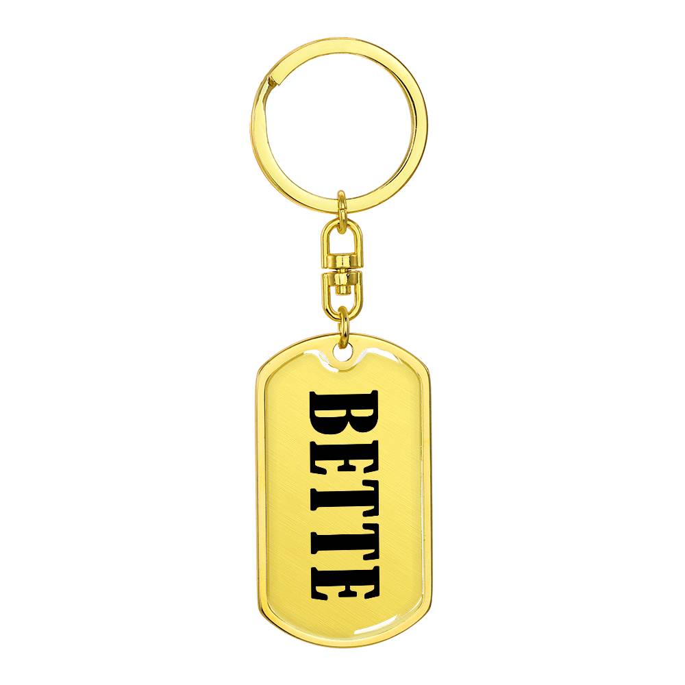 Bette v01 - Luxury Dog Tag Keychain