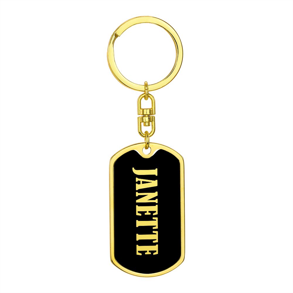 Janette v02 - Luxury Dog Tag Keychain
