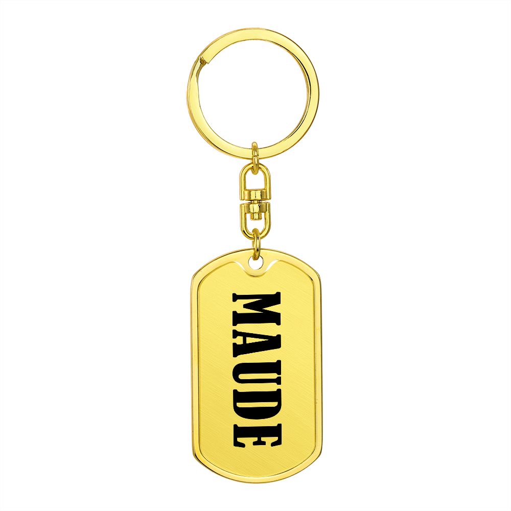Maude v01 - Luxury Dog Tag Keychain
