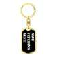 Navy Veteran's Niece v3 - Luxury Dog Tag Keychain