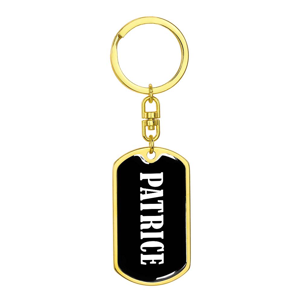 Patrice v03 - Luxury Dog Tag Keychain