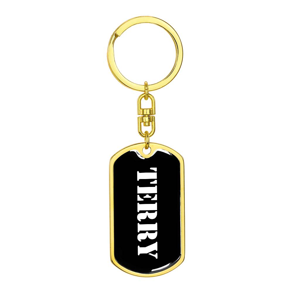 Terry v2 - Luxury Dog Tag Keychain