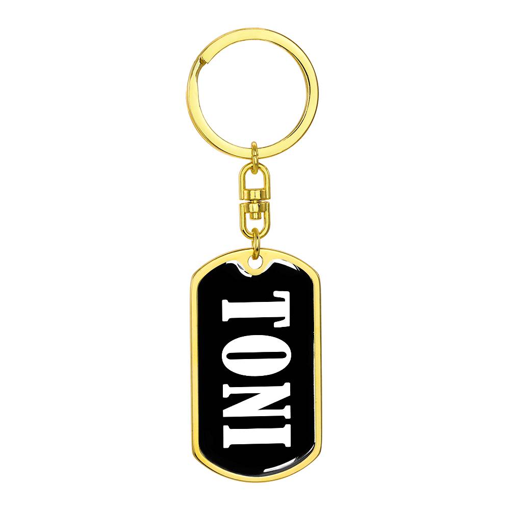 Toni v01w - Luxury Dog Tag Keychain