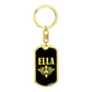Ella v02a - Luxury Dog Tag Keychain