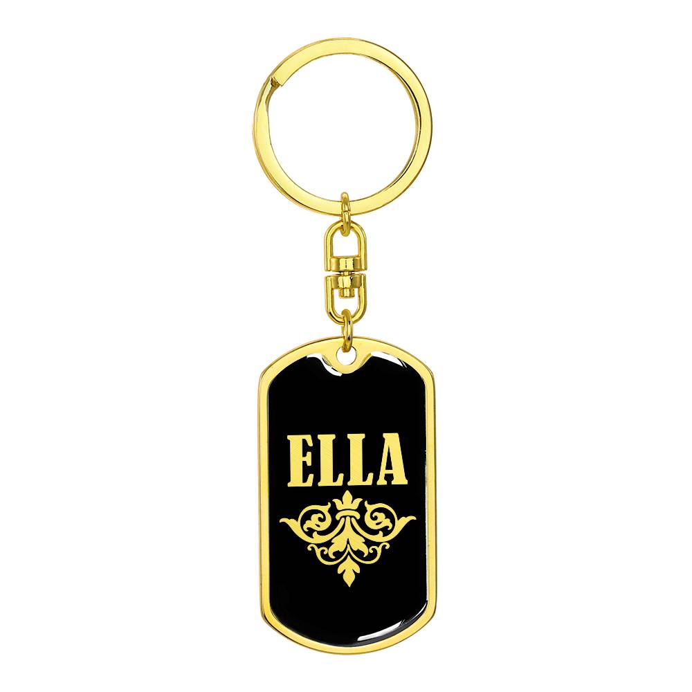 Ella v02a - Luxury Dog Tag Keychain
