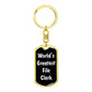 World's Greatest File Clerk v3 - Luxury Dog Tag Keychain