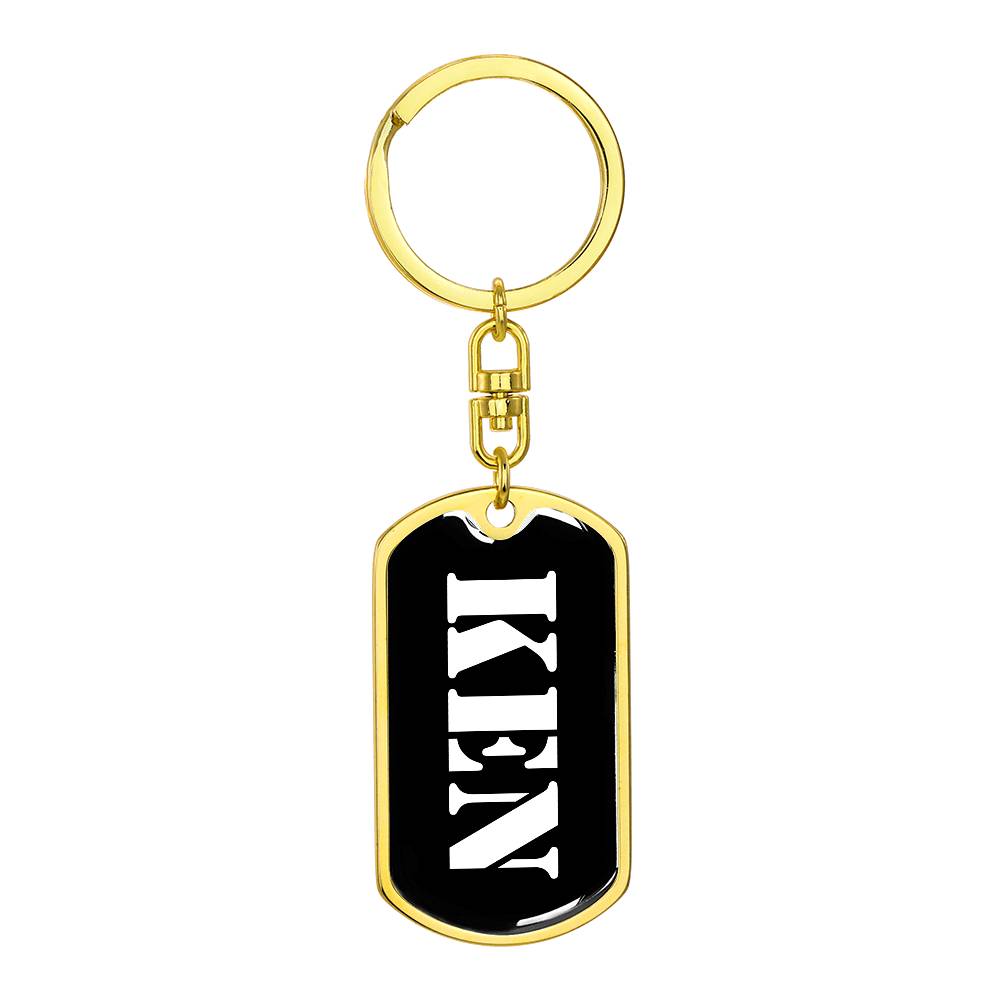 Ken v2 - Luxury Dog Tag Keychain