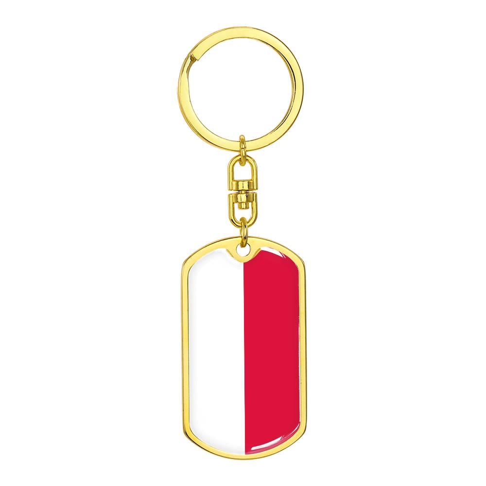 Polish Flag - Luxury Dog Tag Keychain