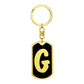 Initial G v2b - Luxury Dog Tag Keychain
