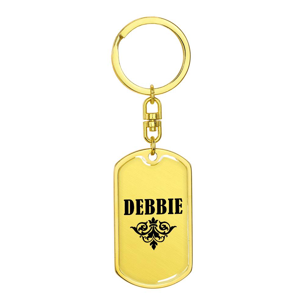 Debbie v01a - Luxury Dog Tag Keychain