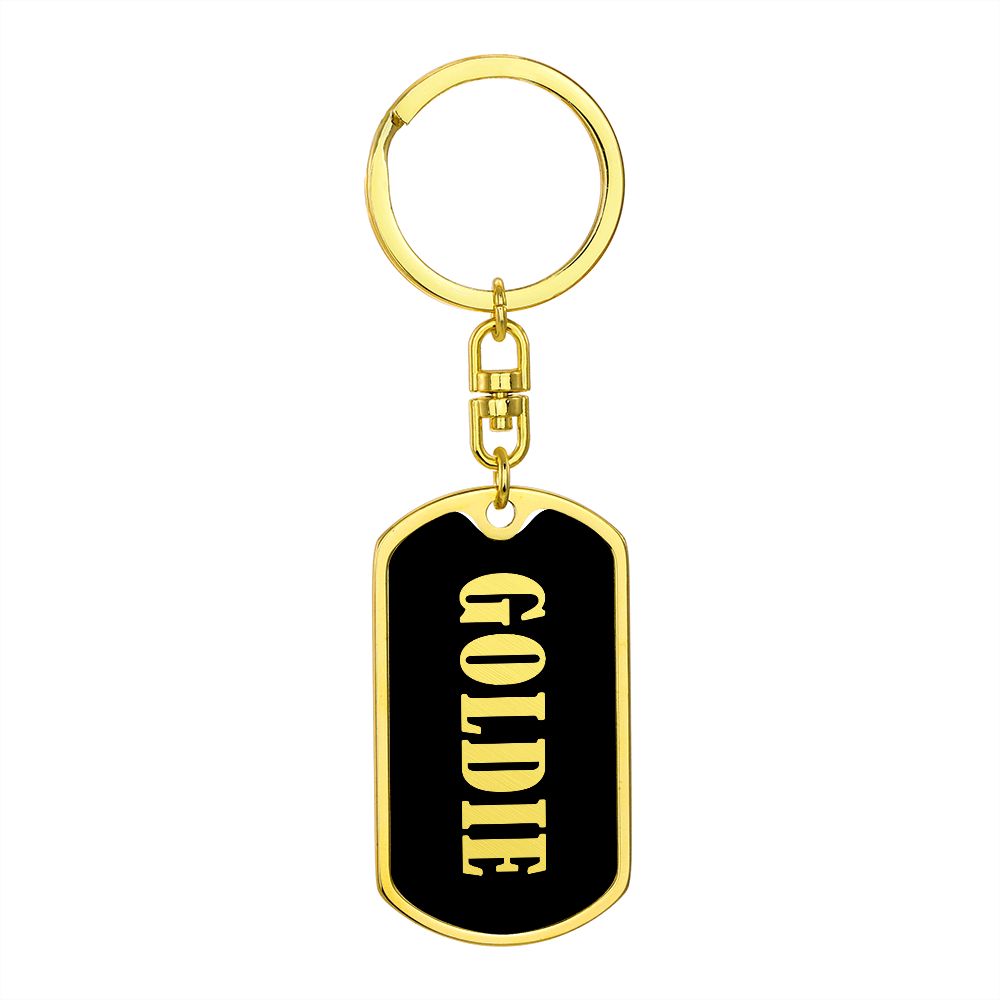 Goldie v02 - Luxury Dog Tag Keychain