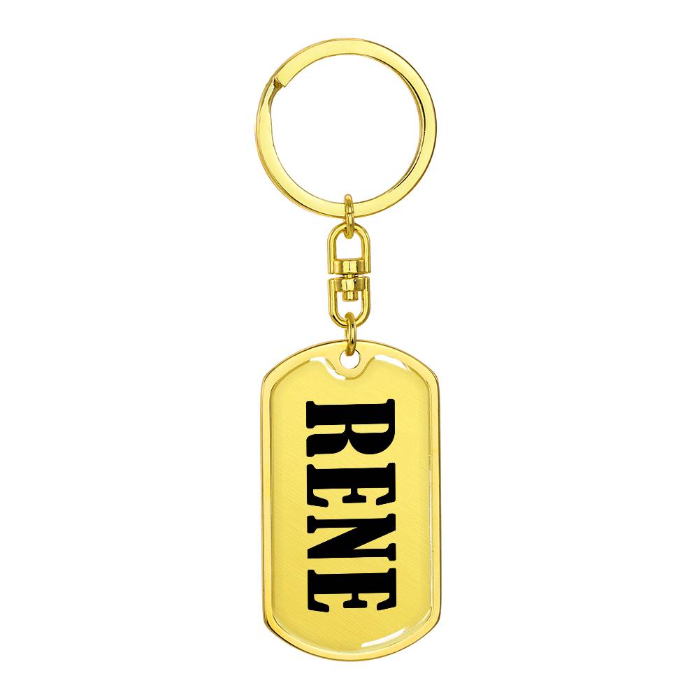 Rene v01 - Luxury Dog Tag Keychain