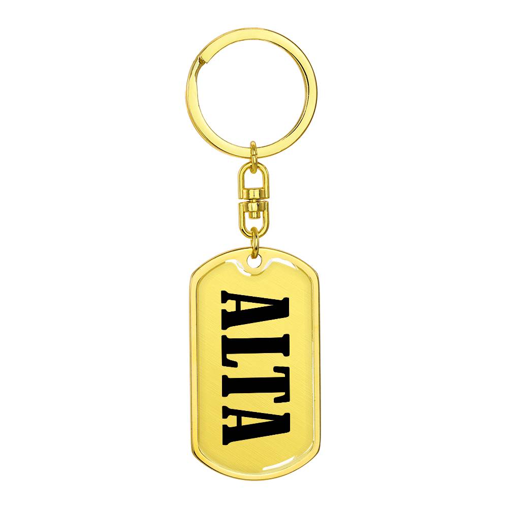 Alta v01 - Luxury Dog Tag Keychain