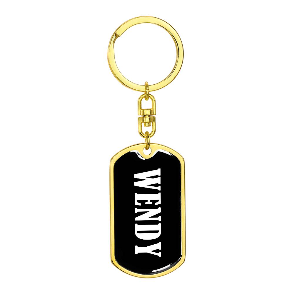 Wendy v01w - Luxury Dog Tag Keychain