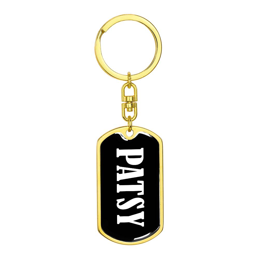 Patsy v01w - Luxury Dog Tag Keychain