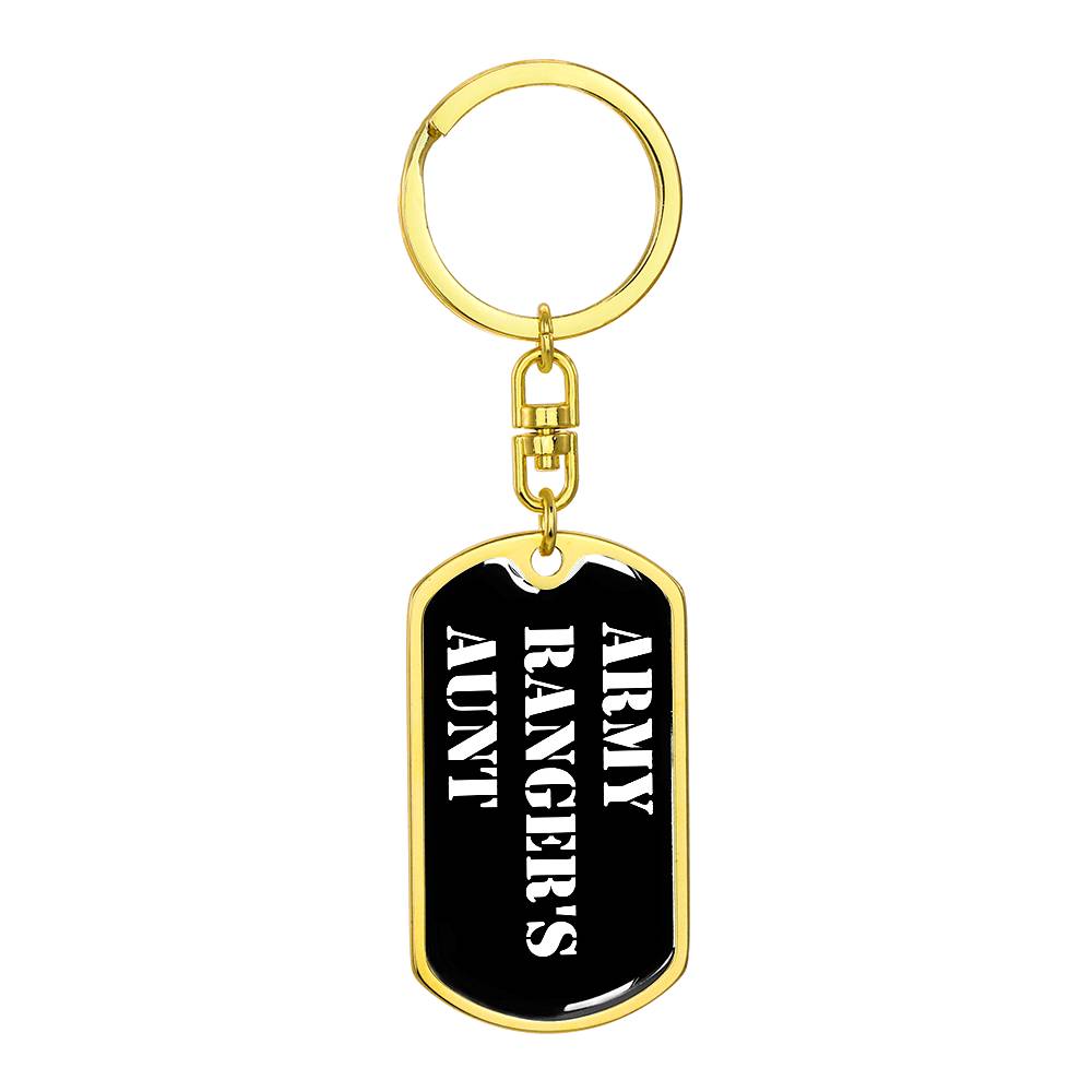Army Ranger's Aunt v3 - Luxury Dog Tag Keychain