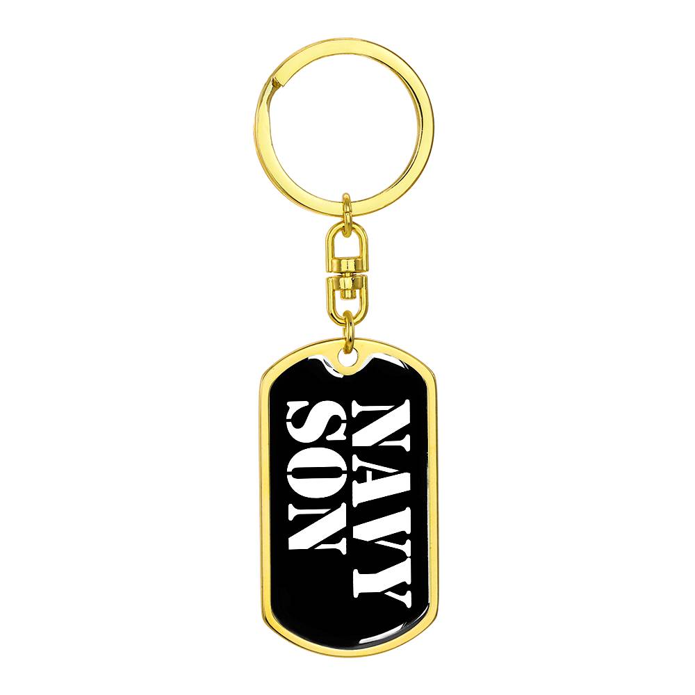 Navy Son v3 - Luxury Dog Tag Keychain