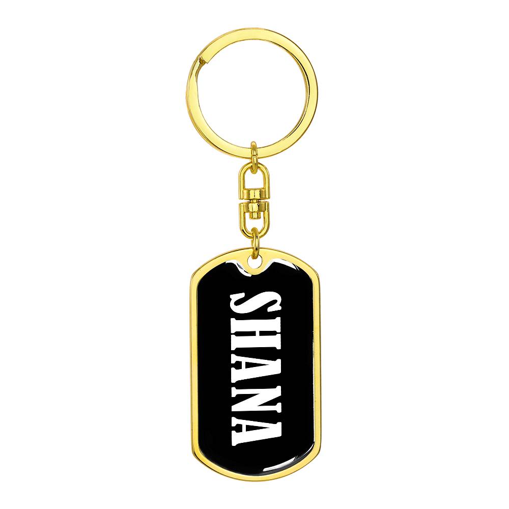 Shana v03 - Luxury Dog Tag Keychain