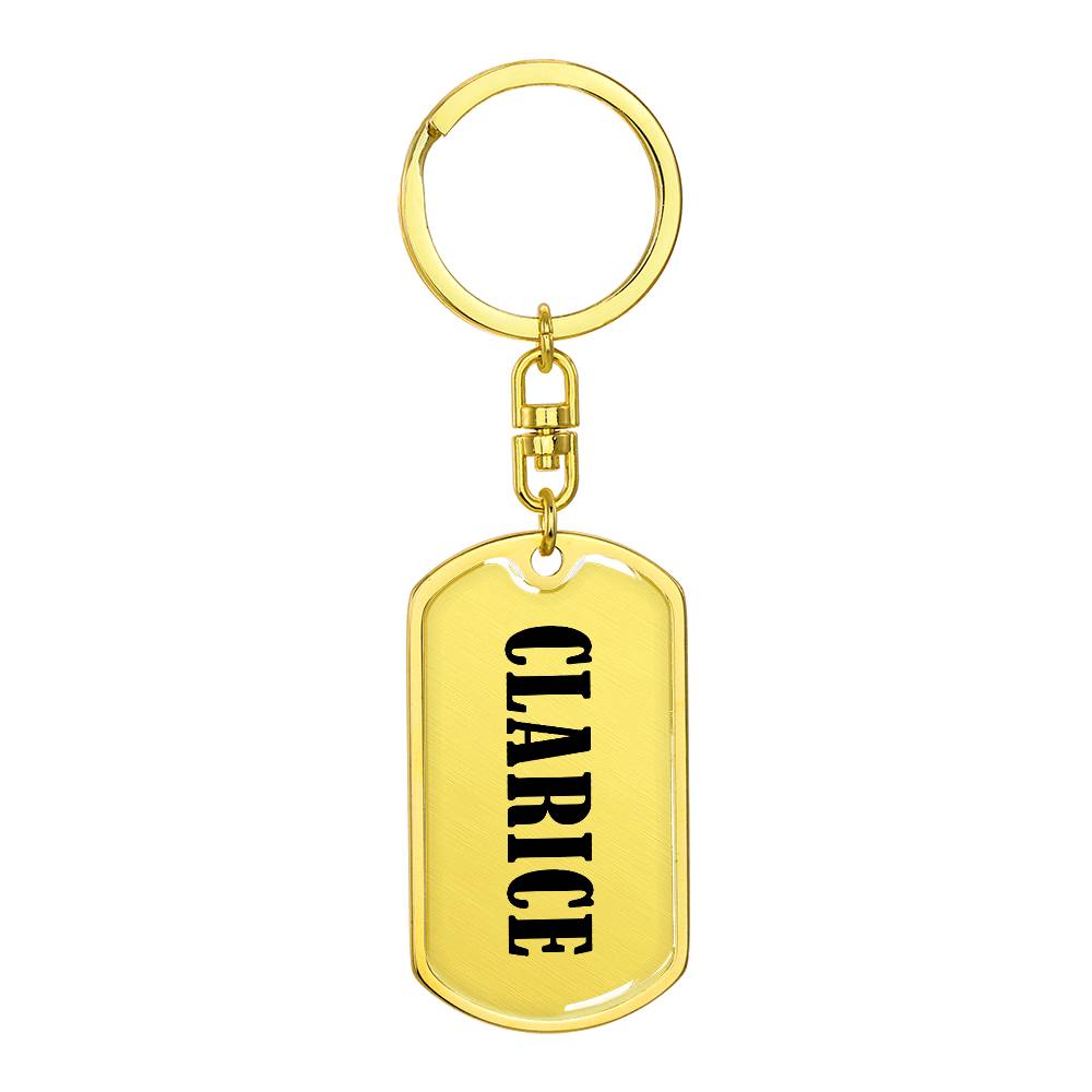 Clarice v01 - Luxury Dog Tag Keychain