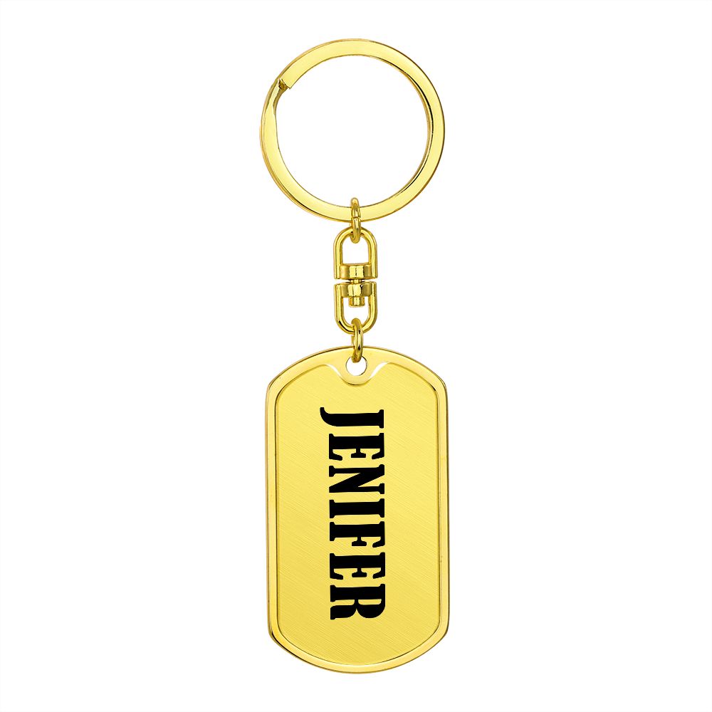 Jenifer v01 - Luxury Dog Tag Keychain