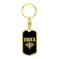 Erica v02a - Luxury Dog Tag Keychain