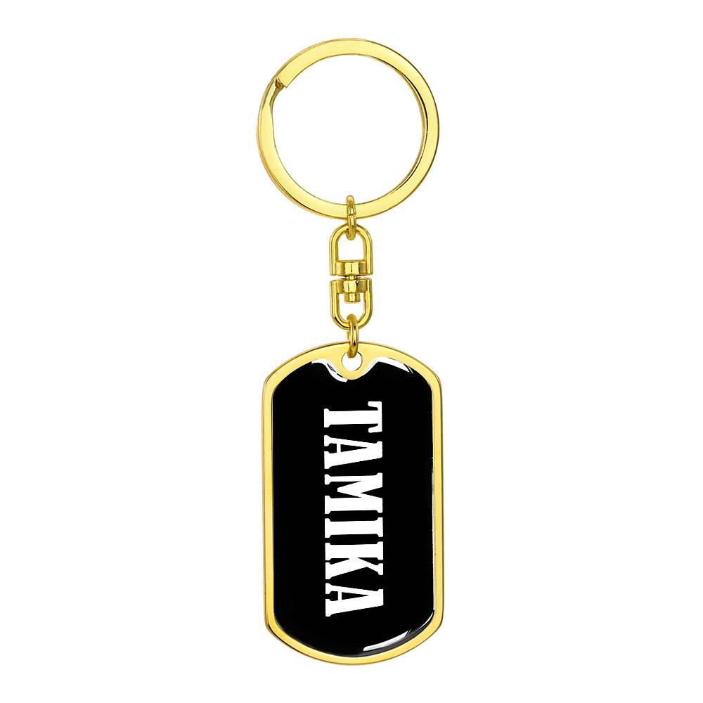 Tamika v03 - Luxury Dog Tag Keychain