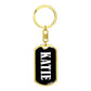 Katie v01w - Luxury Dog Tag Keychain