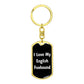 Love My English Foxhound v6 - Luxury Dog Tag Keychain