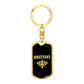 Brittany v02a - Luxury Dog Tag Keychain