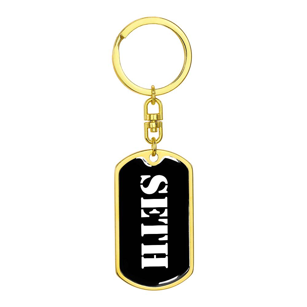 Seth v2 - Luxury Dog Tag Keychain