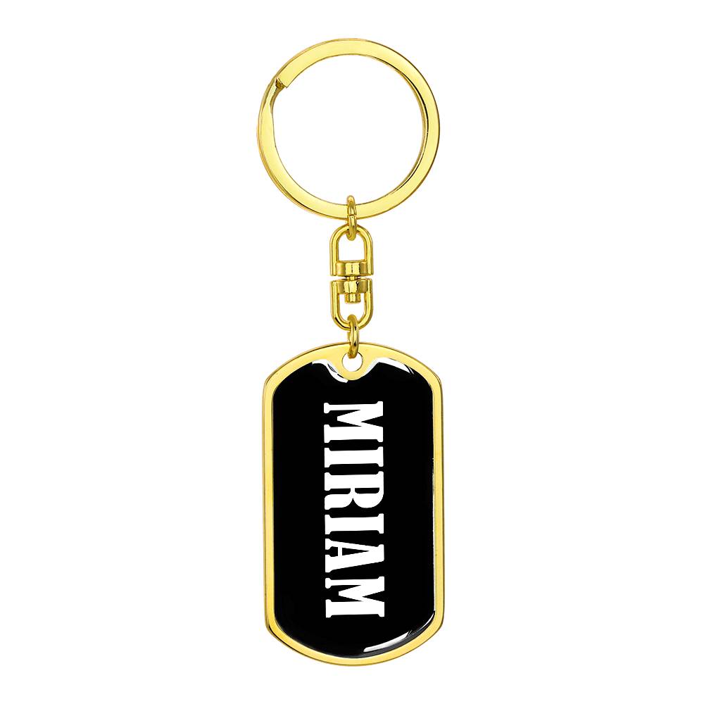 Miriam v01w - Luxury Dog Tag Keychain