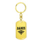 Agnes v01a - Luxury Dog Tag Keychain