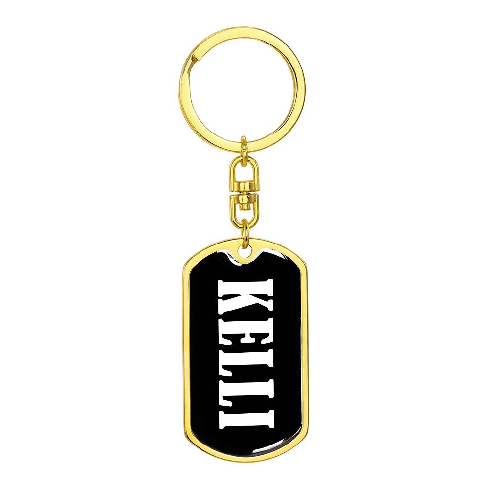 Kelli v01w - Luxury Dog Tag Keychain