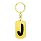 Initial J v1b - Luxury Dog Tag Keychain