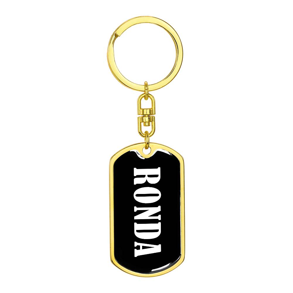 Ronda v03 - Luxury Dog Tag Keychain