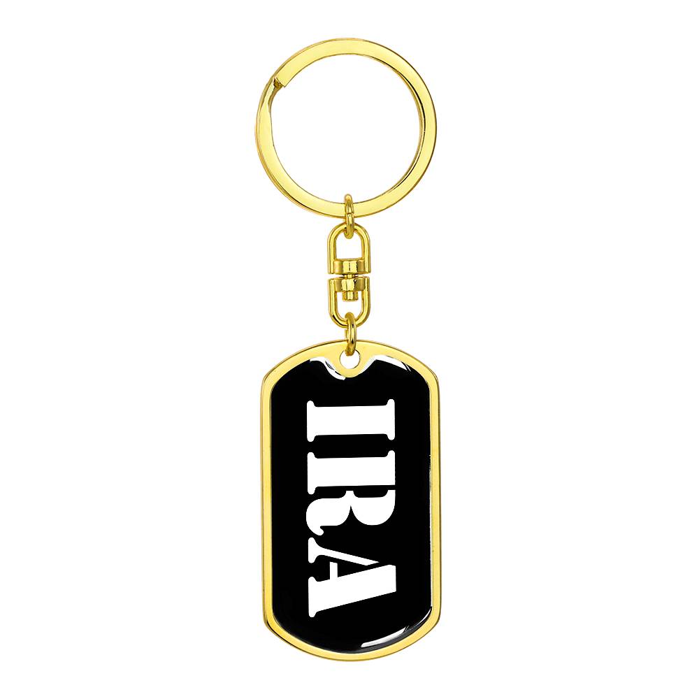 Ira v2 - Luxury Dog Tag Keychain