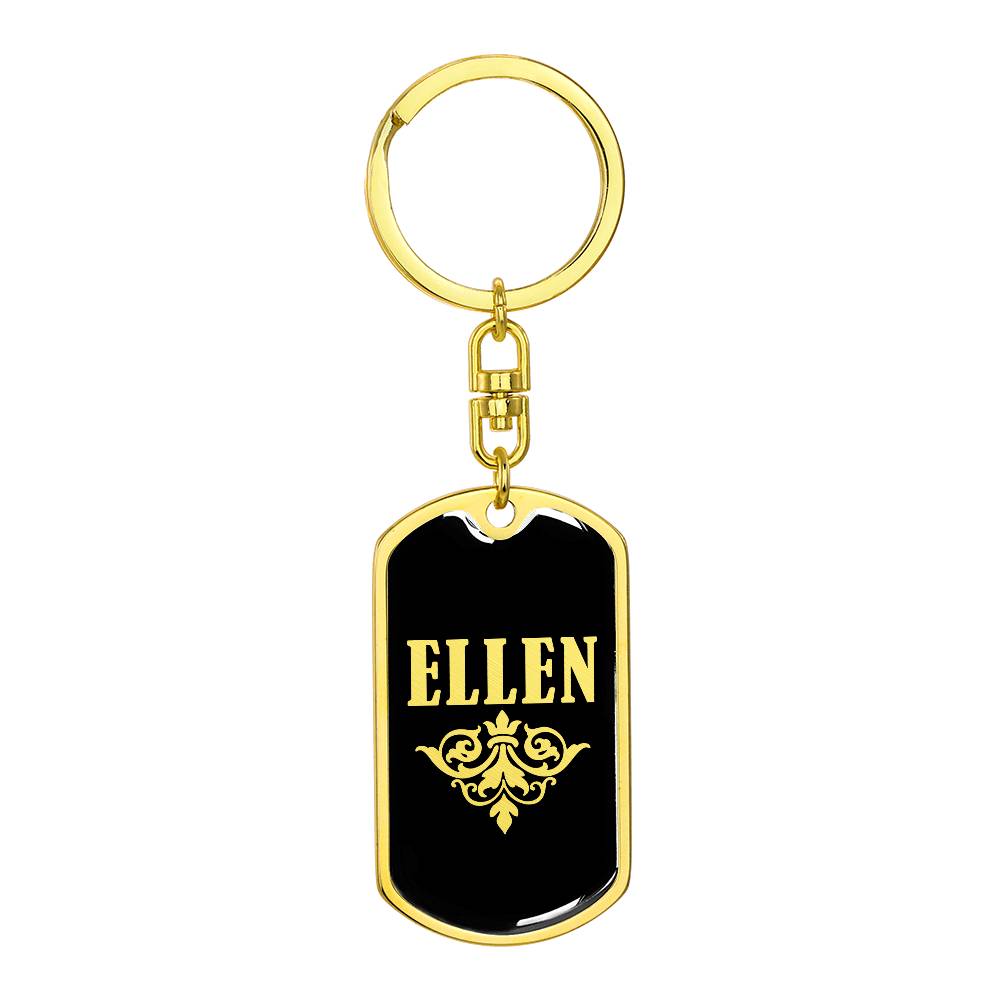 Ellen v02a - Luxury Dog Tag Keychain