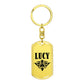 Lucy v01a - Luxury Dog Tag Keychain
