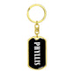Phyllis v01w - Luxury Dog Tag Keychain
