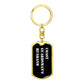 Coast Guardsman's Husband v3 - Luxury Dog Tag Keychain