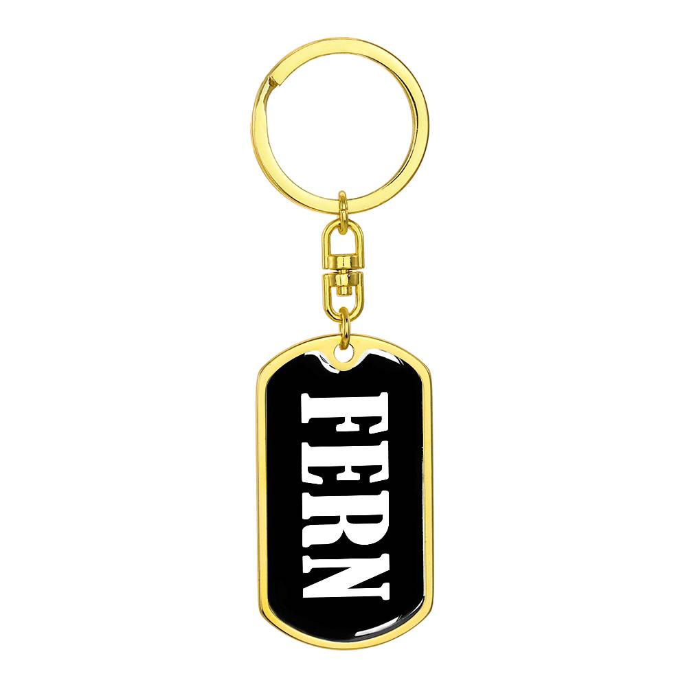 Fern v03 - Luxury Dog Tag Keychain