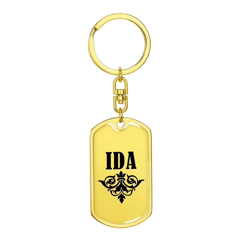 Ida v01a - Luxury Dog Tag Keychain