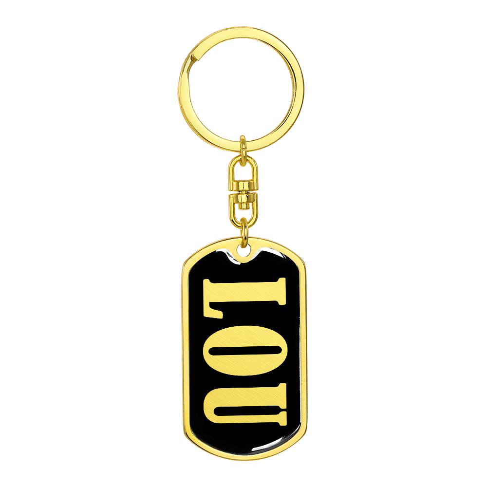 Lou v02 - Luxury Dog Tag Keychain