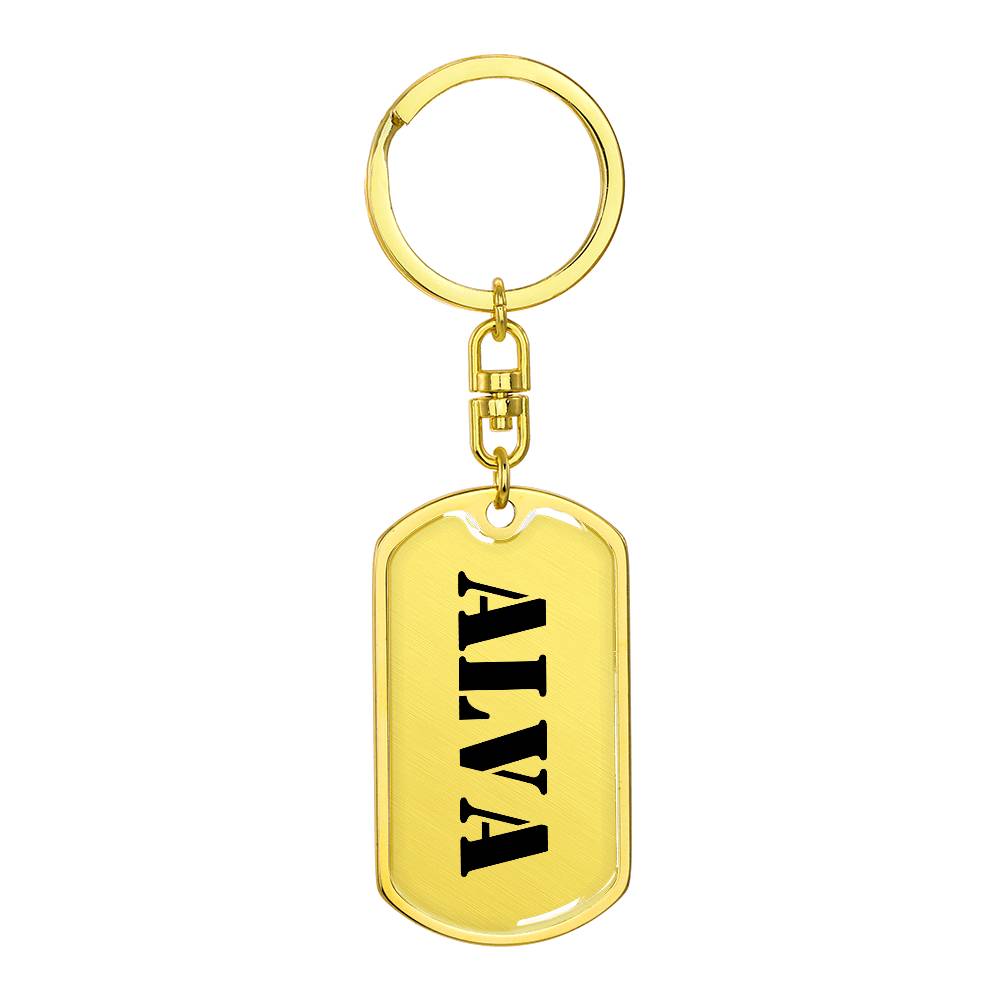 Alva - Luxury Dog Tag Keychain