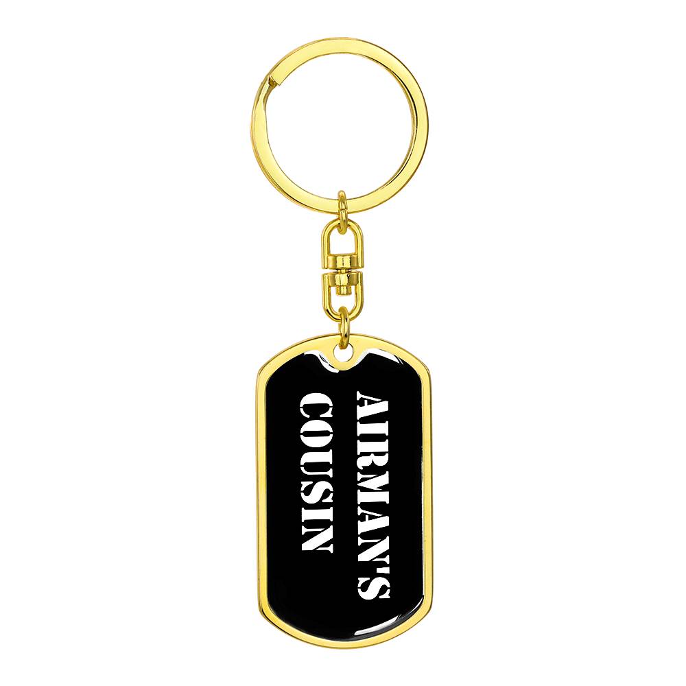Airman's Cousin v3 - Luxury Dog Tag Keychain