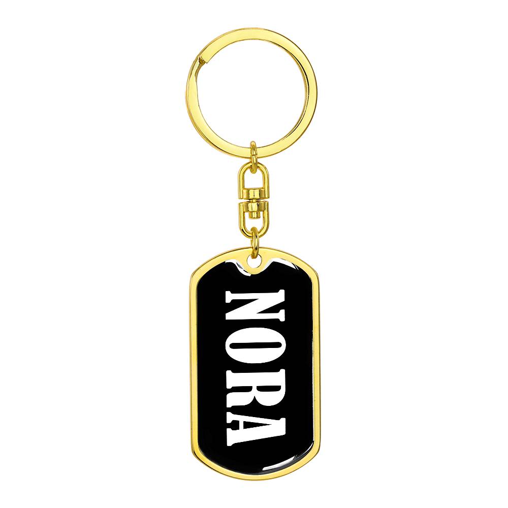 Nora v01w - Luxury Dog Tag Keychain