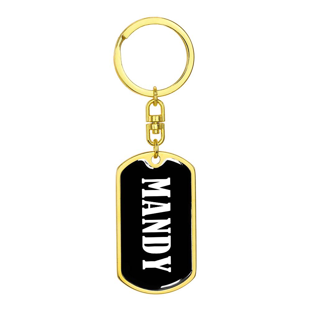 Mandy v03 - Luxury Dog Tag Keychain