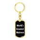 World's Greatest Waitress v3 - Luxury Dog Tag Keychain