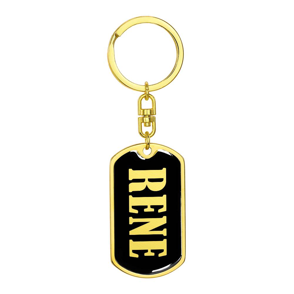 Rene v02 - Luxury Dog Tag Keychain